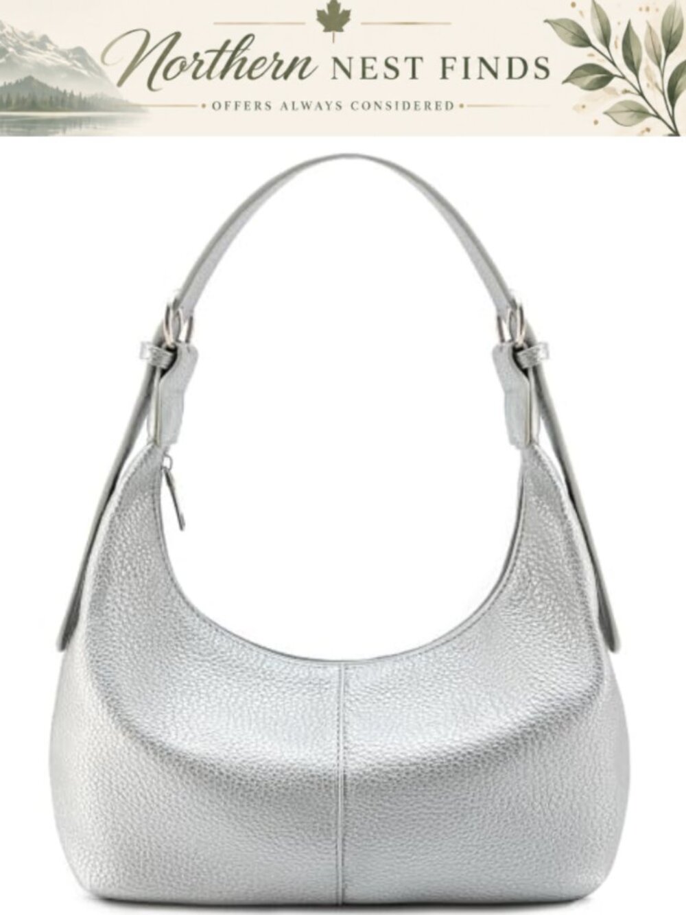 Slouchy Hobo Shoulder Bag Crossbody Purse PU Leather 2 Strap Multi-Pocket